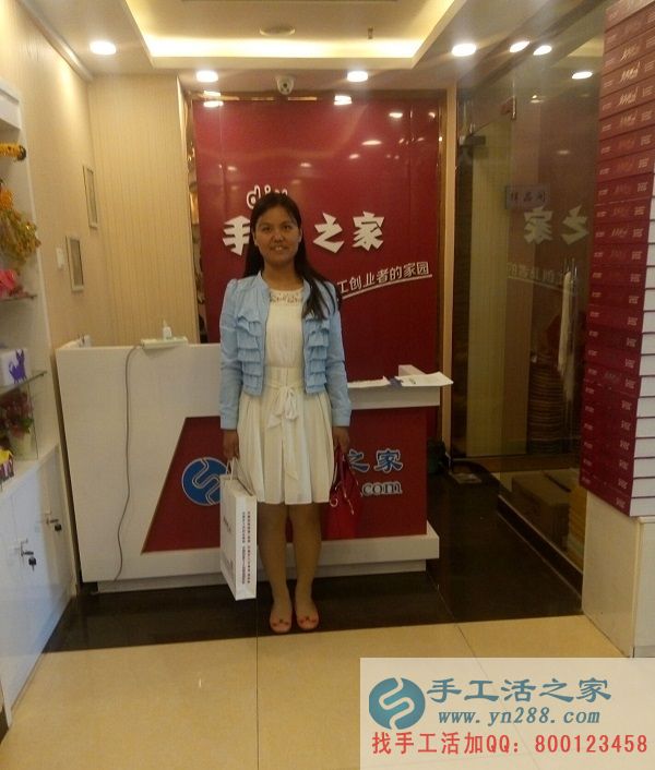手工愛好者的福音！河南濟(jì)源程女士來手工活之家考察找到珠繡手工活(圖1)