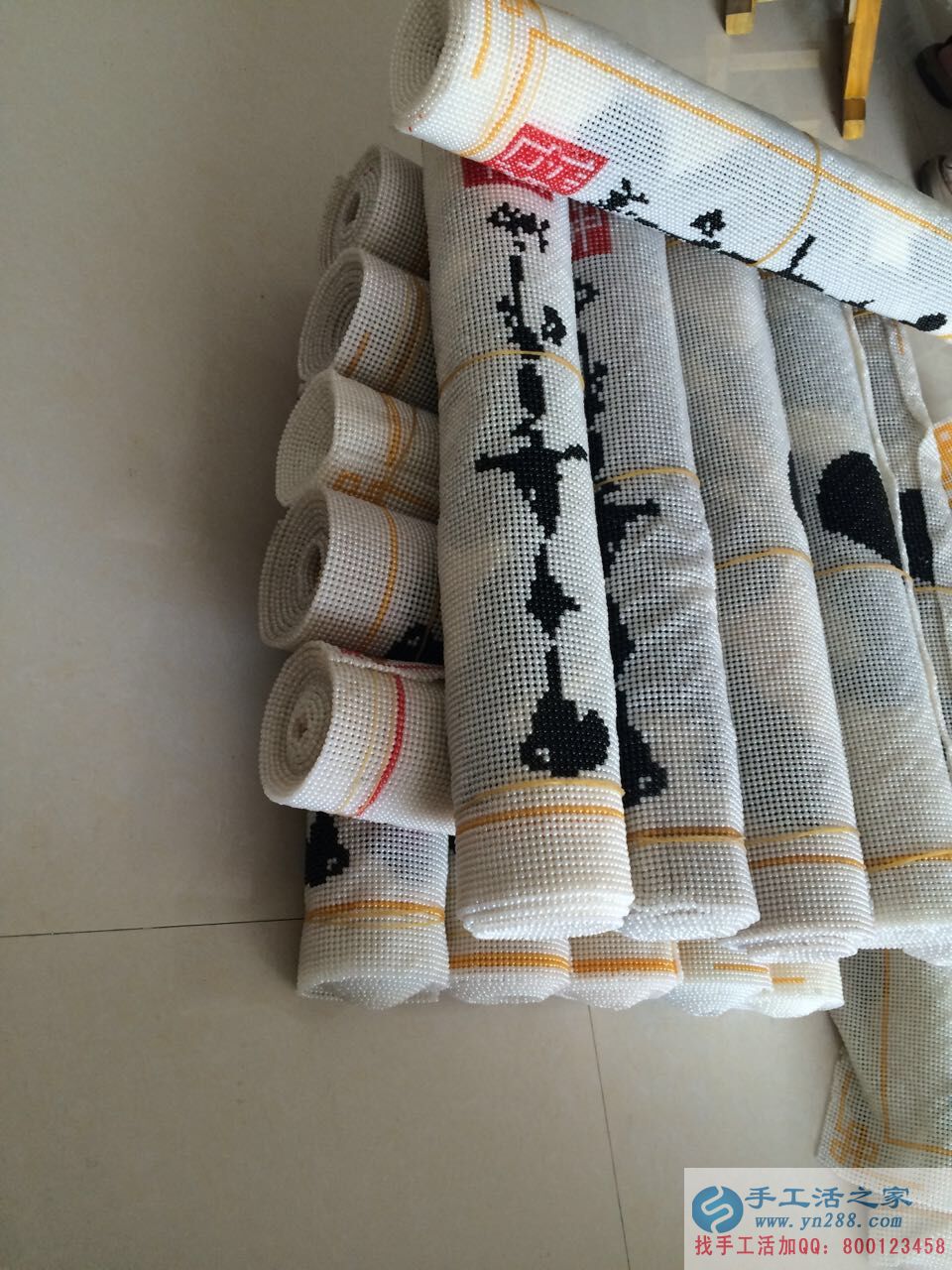安徽淮海蔡先生節(jié)假期間來(lái)手工活之家考察串珠繡項(xiàng)目，在家做手工活賺錢