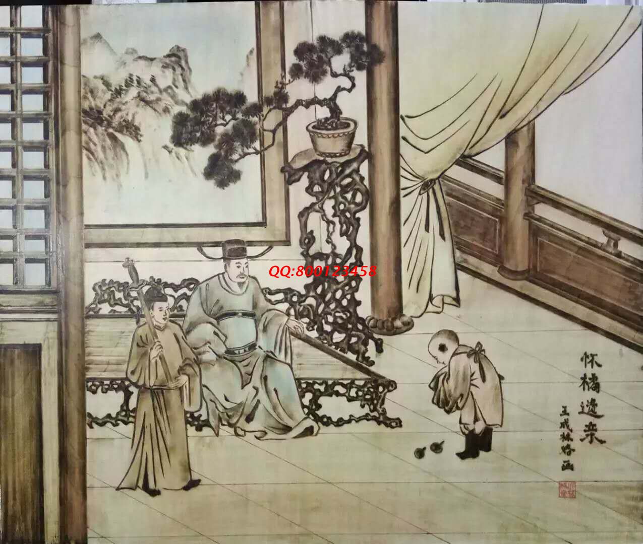 【民間手工藝品推介】邱縣傳統(tǒng)純手工烙畫，《二十四孝系列》預(yù)約定制，尺寸46*39cm