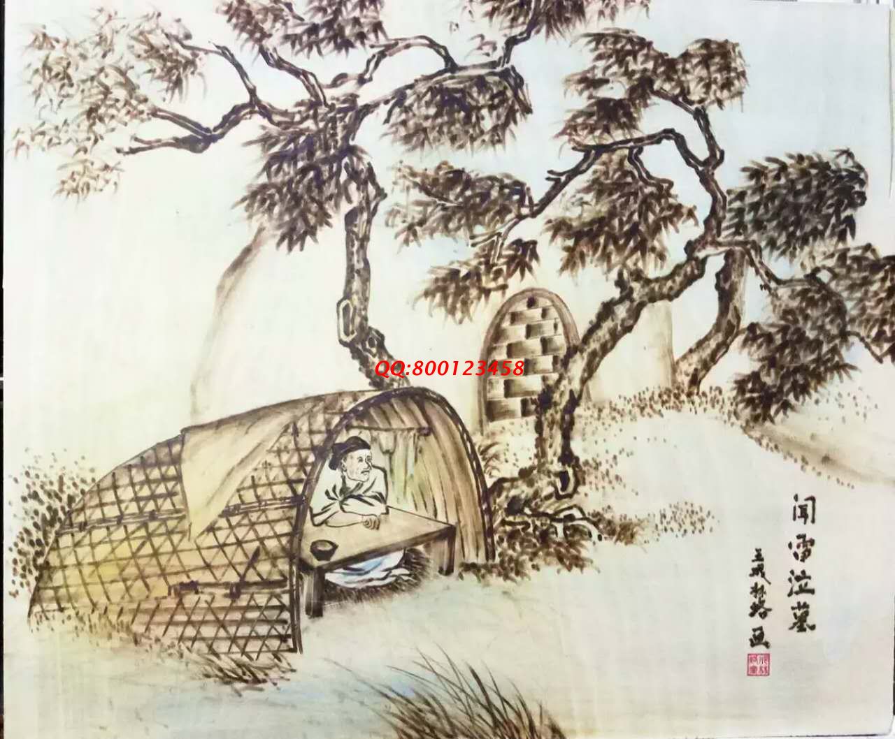【民間手工藝品推介】邱縣傳統(tǒng)純手工烙畫，《二十四孝系列》預(yù)約定制，尺寸46*39cm