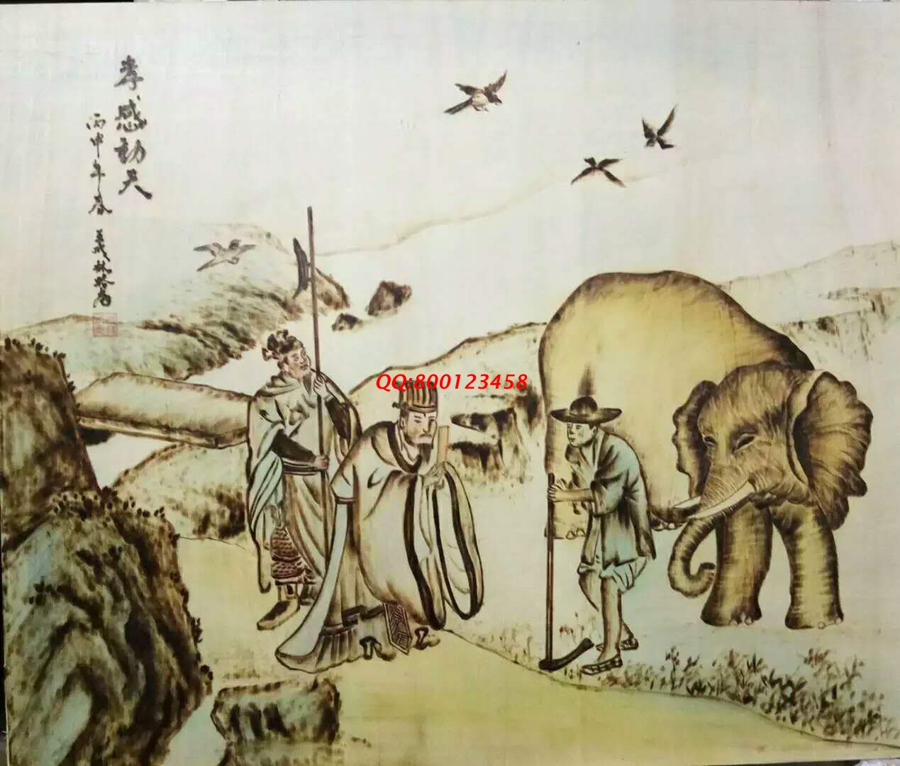 【民間手工藝品推介】邱縣傳統(tǒng)純手工烙畫，《二十四孝系列》預(yù)約定制，尺寸46*39cm