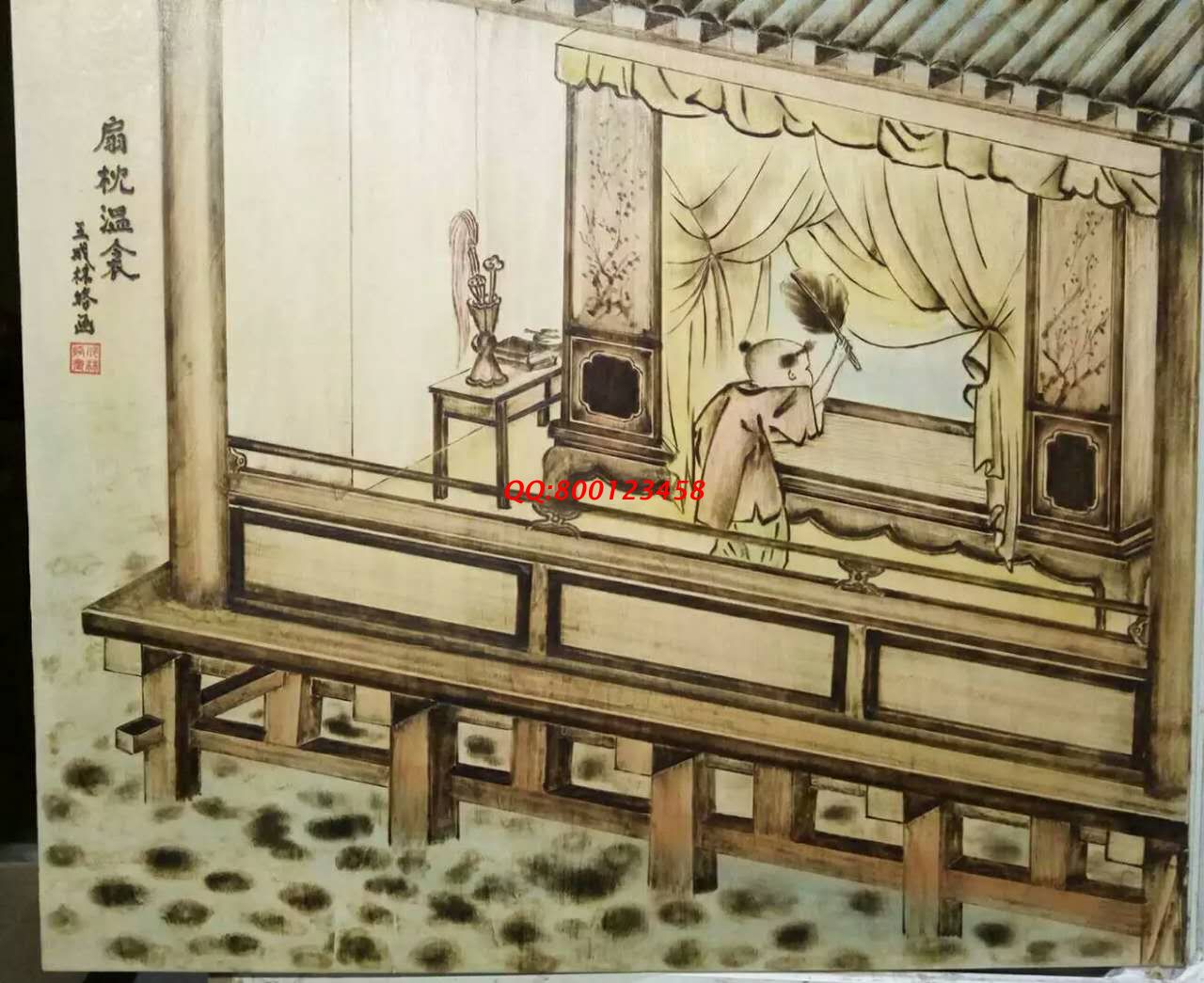 【民間手工藝品推介】邱縣傳統(tǒng)純手工烙畫，《二十四孝系列》預(yù)約定制，尺寸46*39cm