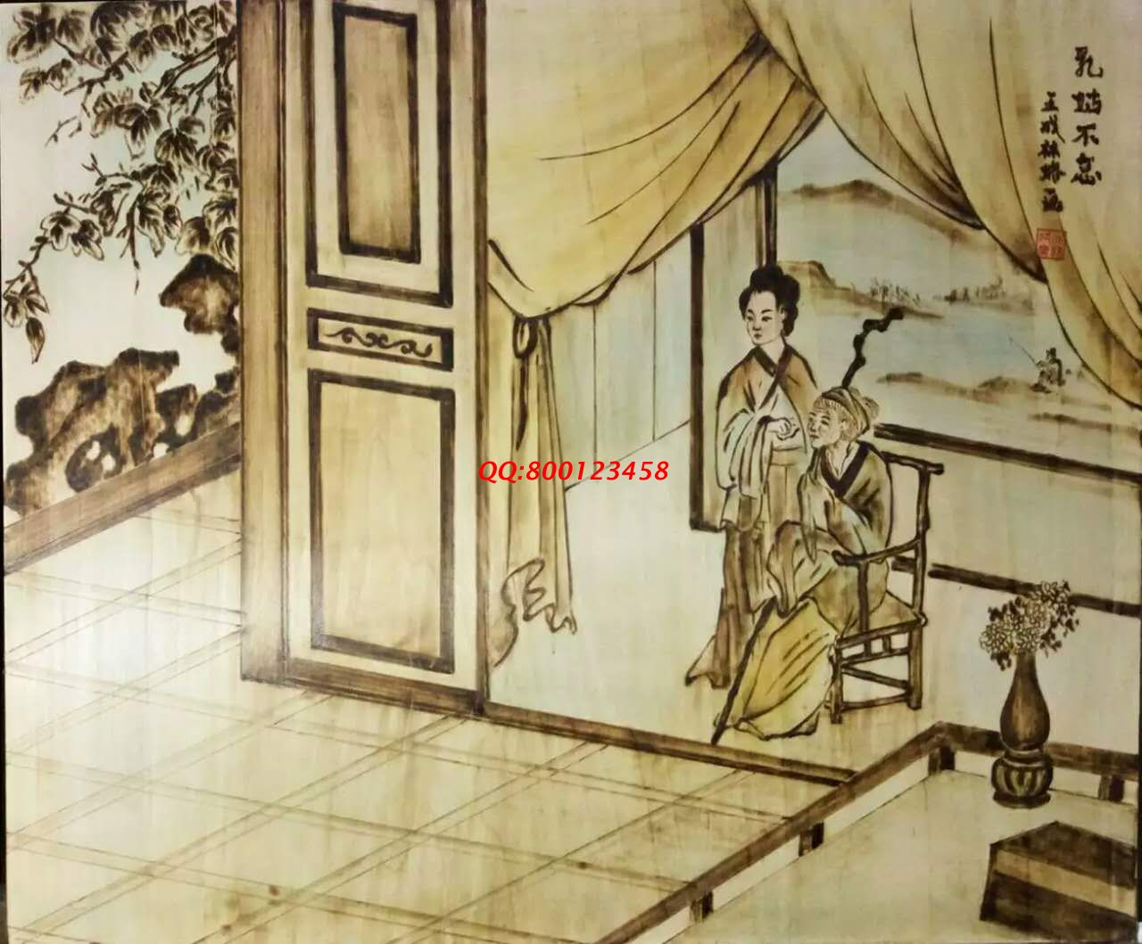 【民間手工藝品推介】邱縣傳統(tǒng)純手工烙畫，《二十四孝系列》預(yù)約定制，尺寸46*39cm