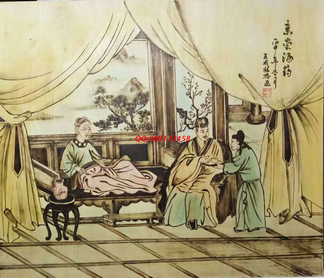 【民間手工藝品推介】邱縣傳統(tǒng)純手工烙畫，《二十四孝系列》預(yù)約定制，尺寸46*39cm