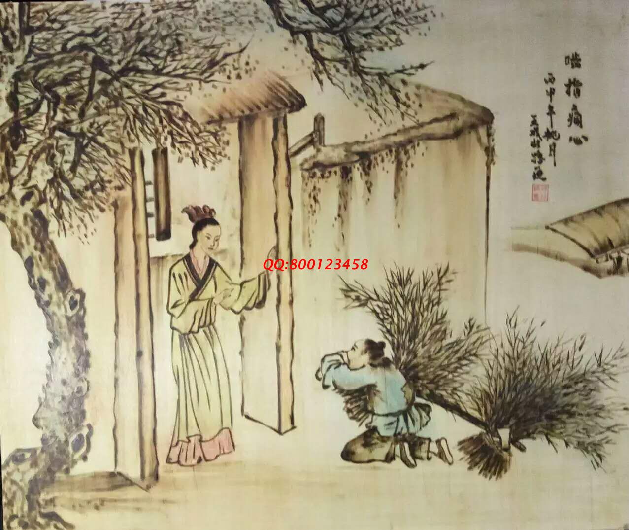 【民間手工藝品推介】邱縣傳統(tǒng)純手工烙畫，《二十四孝系列》預(yù)約定制，尺寸46*39cm