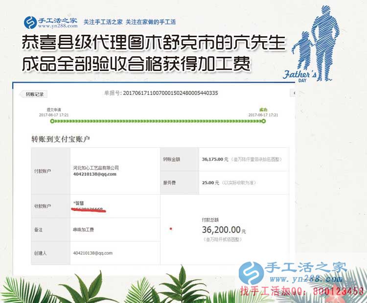 16326元到36200元只用了十四天，代理亢先生是怎樣做珠繡手工活外發(fā)加工創(chuàng)業(yè)賺錢？