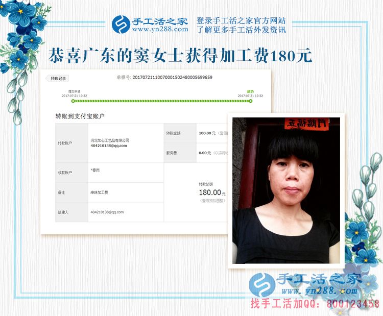 孩子大了有時(shí)間，廣東的家庭主婦竇女士在家里做手工好賺錢(圖1)