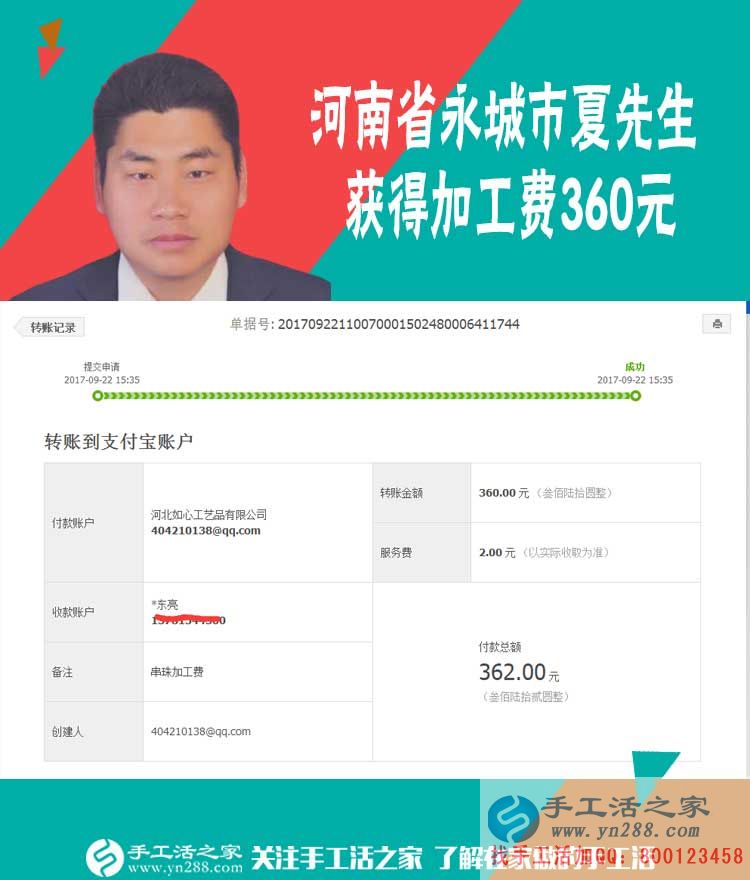 先從個人加工做起，再到組織人加工，河南永城夏先生下定決心要好好做手工活事業(yè)(圖1)