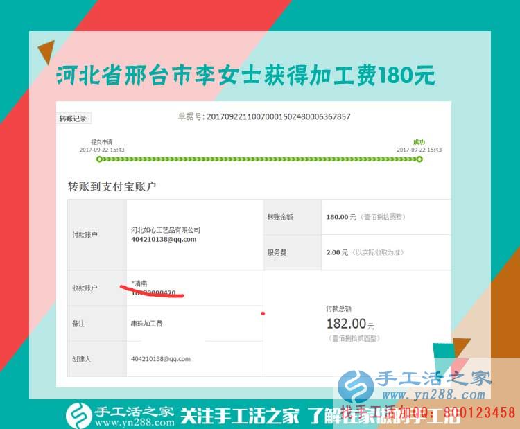 大家都在做串珠繡賺錢，河北邢臺(tái)李女士與鄰居們都是手工活之家的好會(huì)員(圖1)