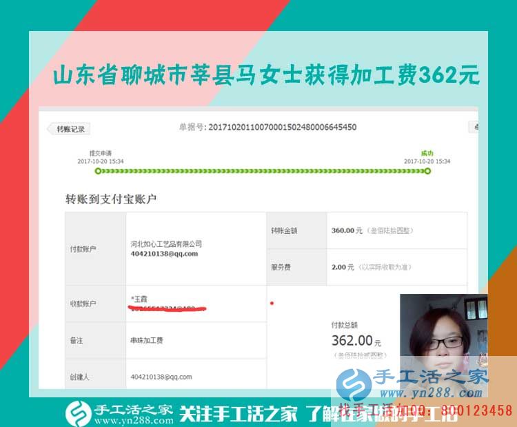 租房子也要愛干凈，山東聊城馬女士下班后堅(jiān)持做珠繡畫掙錢，一個(gè)月一千多(圖1)