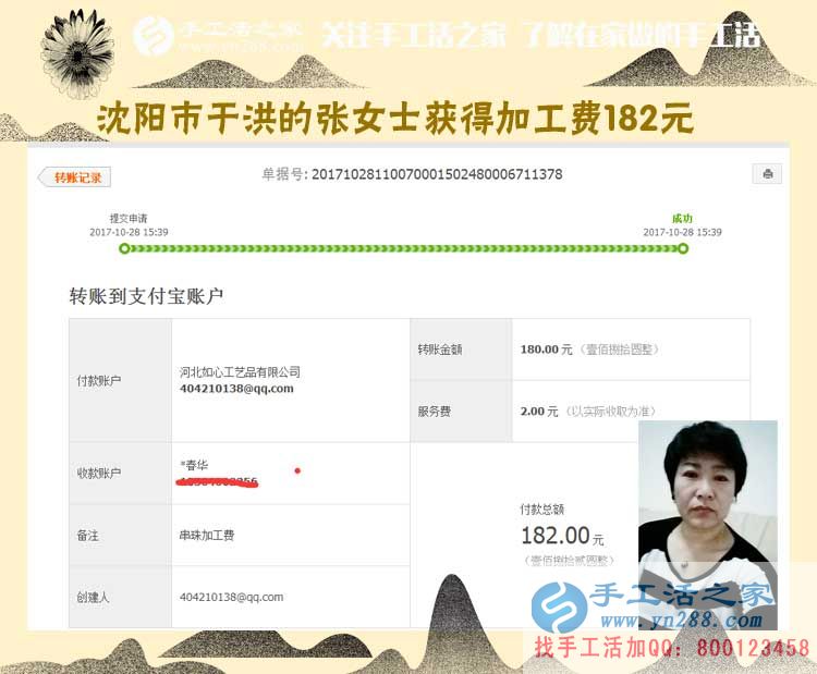 習(xí)慣成自然，遼寧沈陽的張女士下班后在家做賺錢的手工活(圖1)