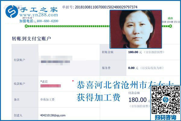 服裝店里的兼職手工活，河北滄州左女士一直這樣掙錢