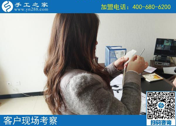3月2日，可以帶回家做的手工活，沒有押金的手工活就是這里的珠繡手工，手工之家接待考察加工客戶剪影