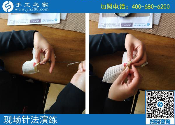 3月17日，想接正規(guī)廠家的手工活就選這里的珠繡免押金手工活，手工之家接待考察加工客戶(hù)剪影