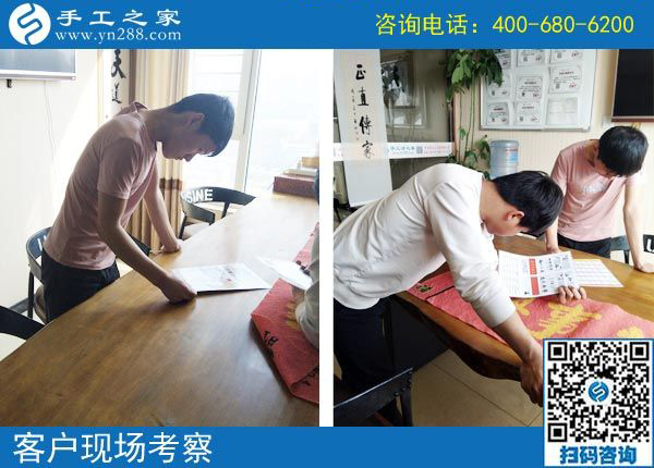 3月28日，正規(guī)供料的手工活，就是珠繡串珠外發(fā)手工活，手工之家接待考察加工客戶(hù)剪影