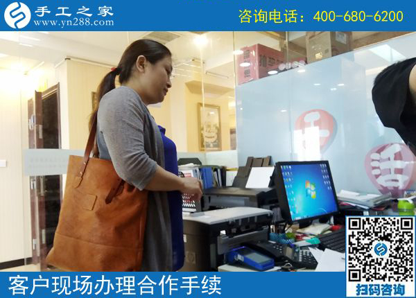 5月26日，正規(guī)的手工活外包就是珠繡串珠手工，手工之家接待考察加工客戶剪影