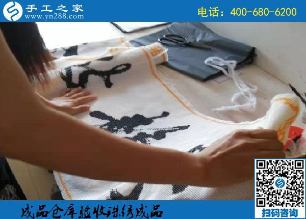 8月15日，在家做什么手工活掙錢，很多人選擇珠繡外發(fā)手工活，手工之家接待考察加工客戶剪影