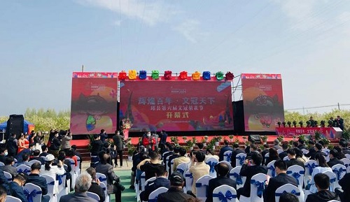 珠繡非遺項目展風采，助力邱縣文冠果花節(jié)----記邱縣第六屆文冠果花節(jié)勝利開幕
