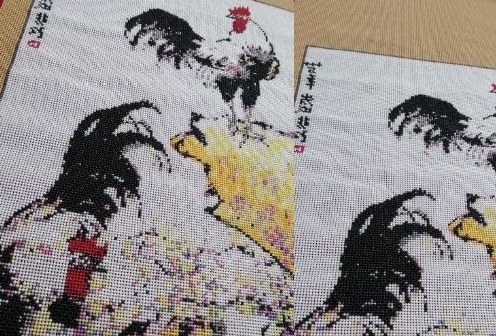 3月25日，可以寄到家做的手工活，在家做手工活掙錢，手工之家的誠(chéng)信不變，圖為勵(lì)志珠珠繡成品細(xì)節(jié)實(shí)拍
