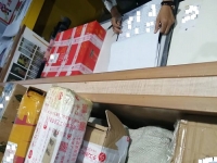 9月22日，純手工活外發(fā)加工項目，手工活兼職，選擇手工之家的加工人員了解的途徑有些不同，圖為成品倉庫今日待檢手工產(chǎn)品剪影