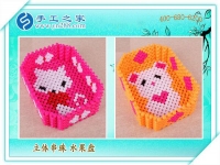 手工之家創(chuàng)意串珠水果盤(pán) 各種顏色齊全 放心產(chǎn)品純手工制作