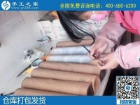 春節(jié)過后天漸暖，在家做手工活串珠繡正合適