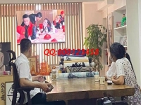 7月16日，正規(guī)供料的手工活，拿回家做的手工活就選勵志珠珠繡，手工之家接待考察加工客戶剪影
